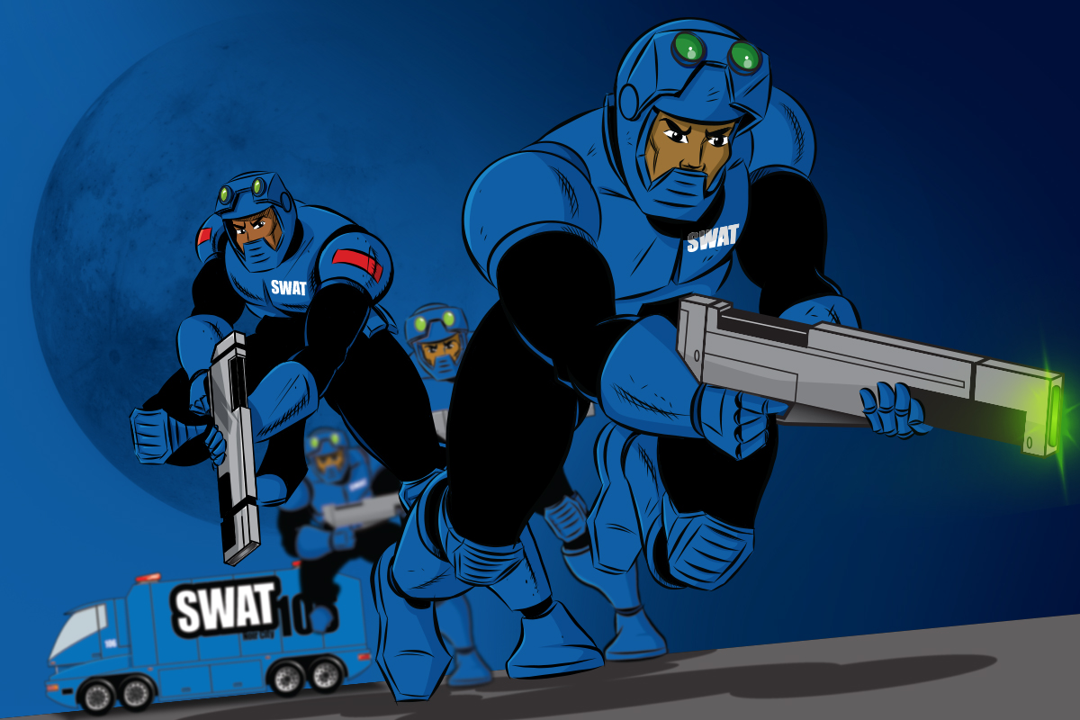 Kitty Brown SWAT Team in Comicbook